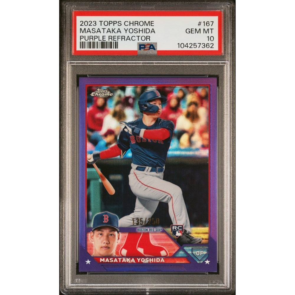 2023 Topps Chrome - Masataka Yoshida #167 Purple Refractor /250 (RC) PSA 10 GEM